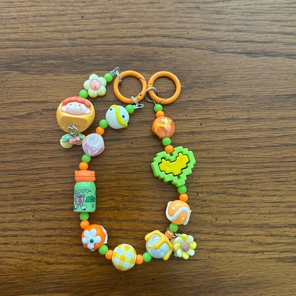 Hand Crafted Accessories - Bead charm keychain